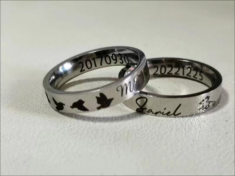 Lettering Fashion Ring - Hehbse